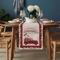 thumbnail image 2 of Valentine's Day Table Runner - 70 Inch Long, Kitchen Dining Table Runner Dresser Scarves, Red Truck Love Heart Roses Romantic Rustic Farmhouse Decor for Coffee Tables Wedding Party Banquet, 2 of 8