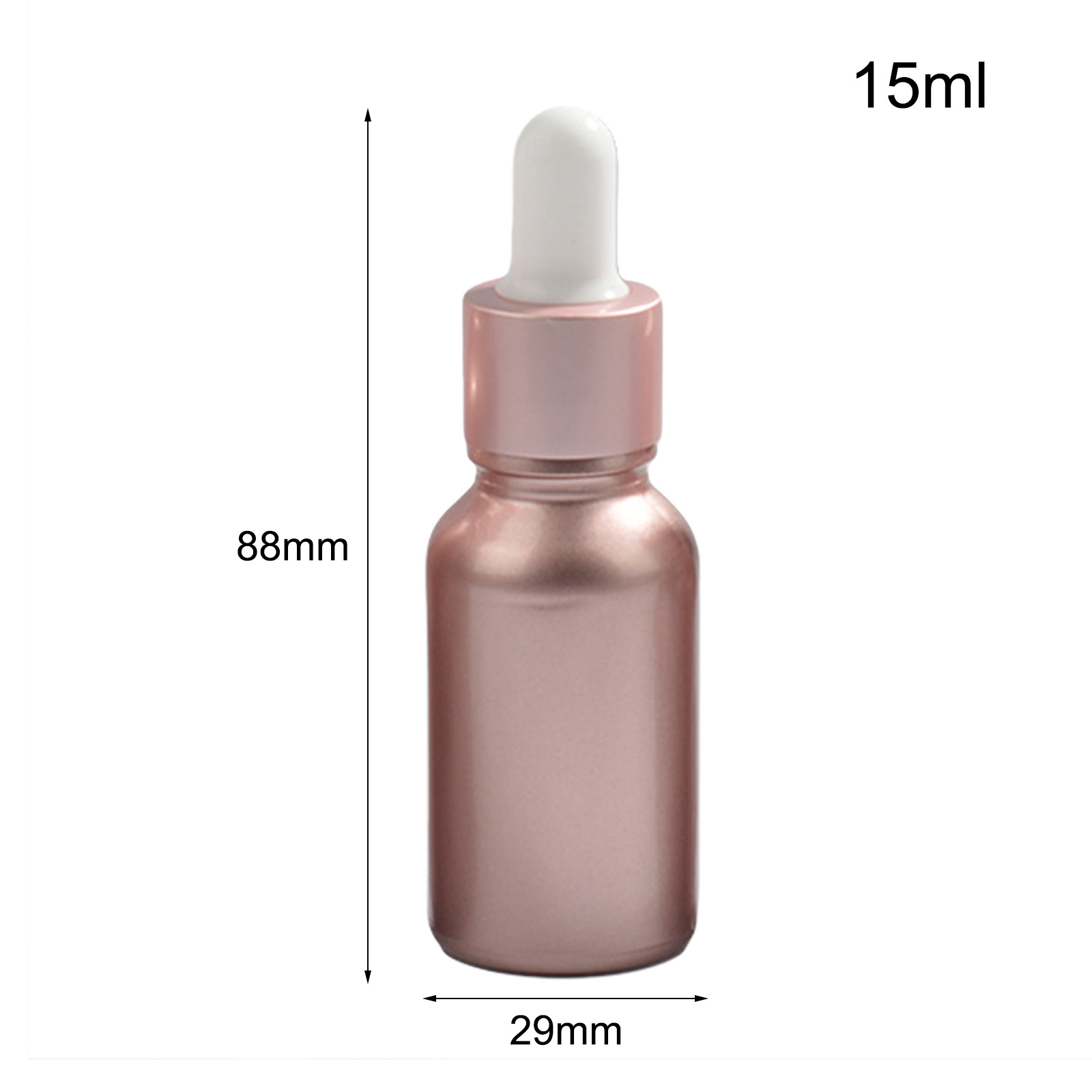 1pc Rose Gold Glass Essential Oil Dropper Bottles 10ML 15ML 30ML Empty Cosmetic Packaging Perfume Bottles - image 4 of 10