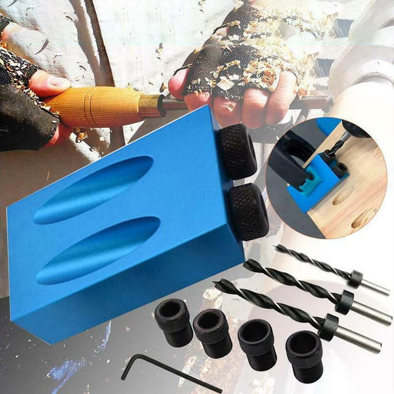 Pocket Hole Jig Kit,14 Piece 15 Degree Dowel Drill Bit,Dowel Drill Joinery Kit,Woodworking Angle Drilling Guide,Woodwork Guides Joint Angle Tool,for Woodworking Angle Drilling,Carpentry Locator