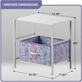 thumbnail image 3 of Sorbus 2 Drawer Bedside Nightstand End Table Bedroom Dresser, Pastel Colors Tie-Dye Purple, 3 of 5