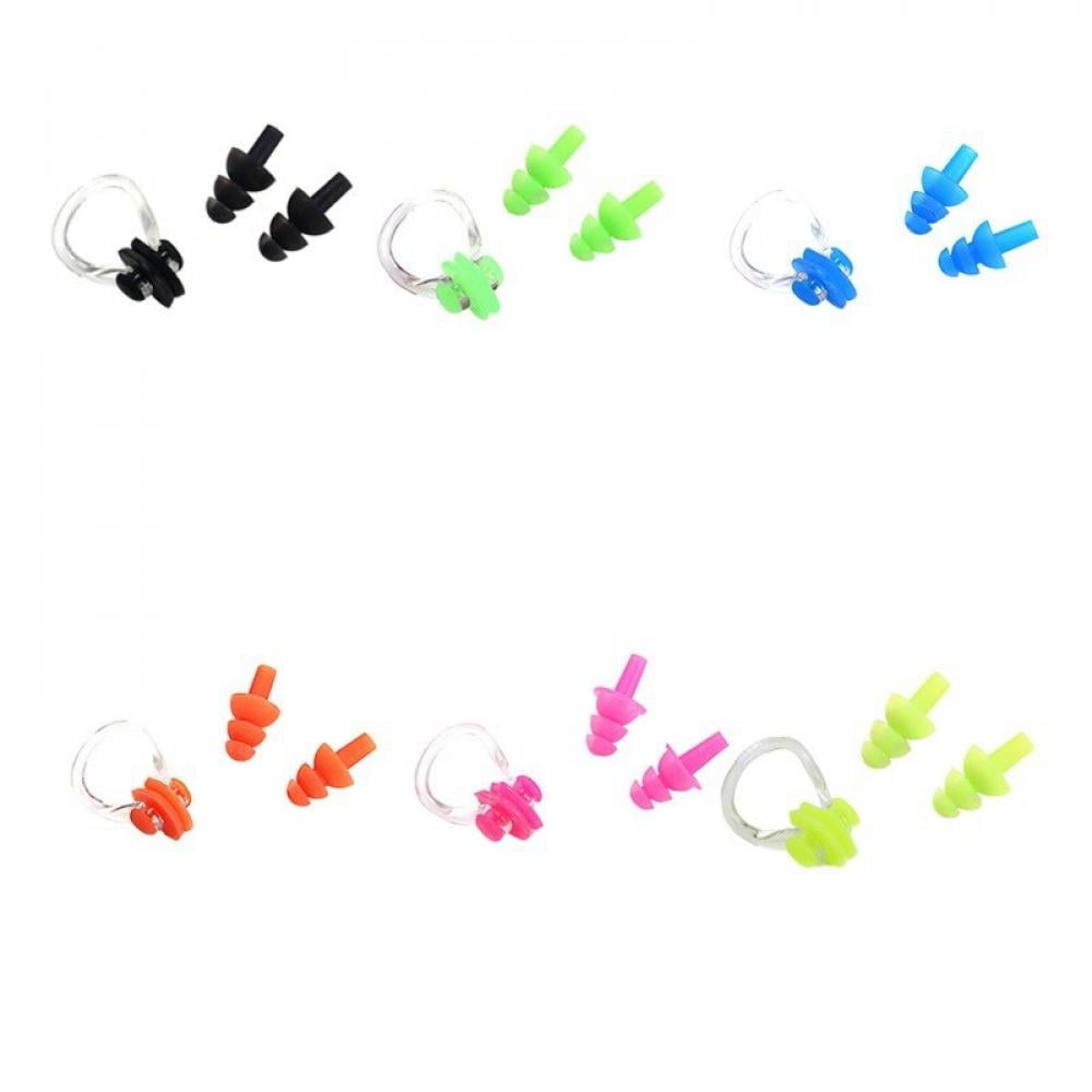 White Waterproof Soft Silicone Swimming Set Nose Clip Ear Plug Kits Boxed Jl 
