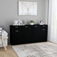 thumbnail image 2 of vidaXL Sideboard High Gloss White 31.5"x14.2"x29.5" Chipboard, 2 of 75