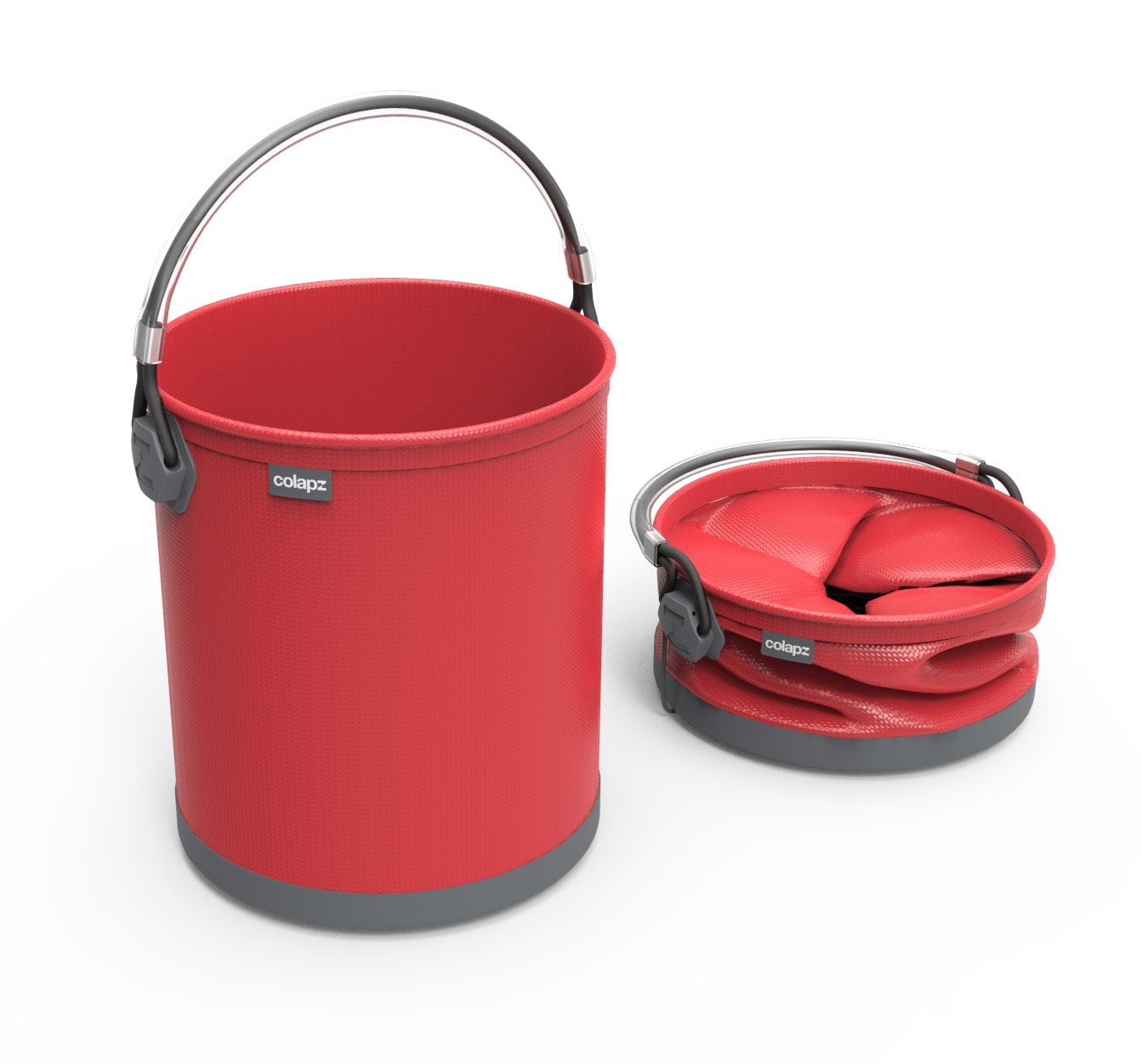 COLOURWAVE Collapsible Water Bucket, 2.6GallonRed Hot