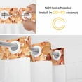 thumbnail image 2 of Orange Eucalyptus Leaves No Hook Shower Curtain with Snap in Liner, Spring Floral Summer Botanical Double-Layer Waterproof Fabric Shower Curtains for Bathroom Hotel Bathtub, Mesh Top & Long 72"x84", 2 of 9