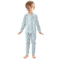 thumbnail image 3 of joogoo Flowers Bows 2 Piece Long Sleeve Tee and Pants Cotton Pajama Set 8Y, 3 of 7