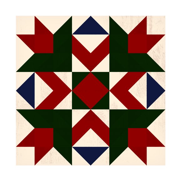 Victoria Barnes 'Christmas Barn Quilt III' Canvas Art