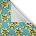 thumbnail image 4 of Ambesonne Floral Valance Pack of 2, Retro Yellow Daisy Flowers, 42"X18", Sky Blue Yellow Dark Grey, 4 of 5