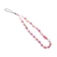 thumbnail image 3 of Dijes de cuentas para teléfono, correa de muñeca, soporte de regalo, decoración, colgante para teléfono para mujer Rosa oscuro, 3 of 9
