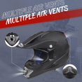 thumbnail image 4 of Casco de moto OUMURS para adultos, moto cross bike con gafas y guantes, color negro, 4 of 9