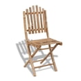 thumbnail image 2 of vidaXL 5 Piece Folding Outdoor Dining Set Bamboo, 2 of 5