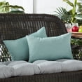 thumbnail image 2 of Greendale Home Fashions 19'' x 12'' Reversible Outdoor Throw Pillow, Set of 2, Seaglass, 2 of 5