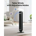 thumbnail image 2 of Dreo Home Tower Fan, 27ft/s Velocity Quiet Floor Fan, 90° Oscillating Fans for Indoors with 8 Speeds, 4 Modes, Remote Control, Standing Fans, Bladeless Fan, Black, Nomad DC, 2 of 8