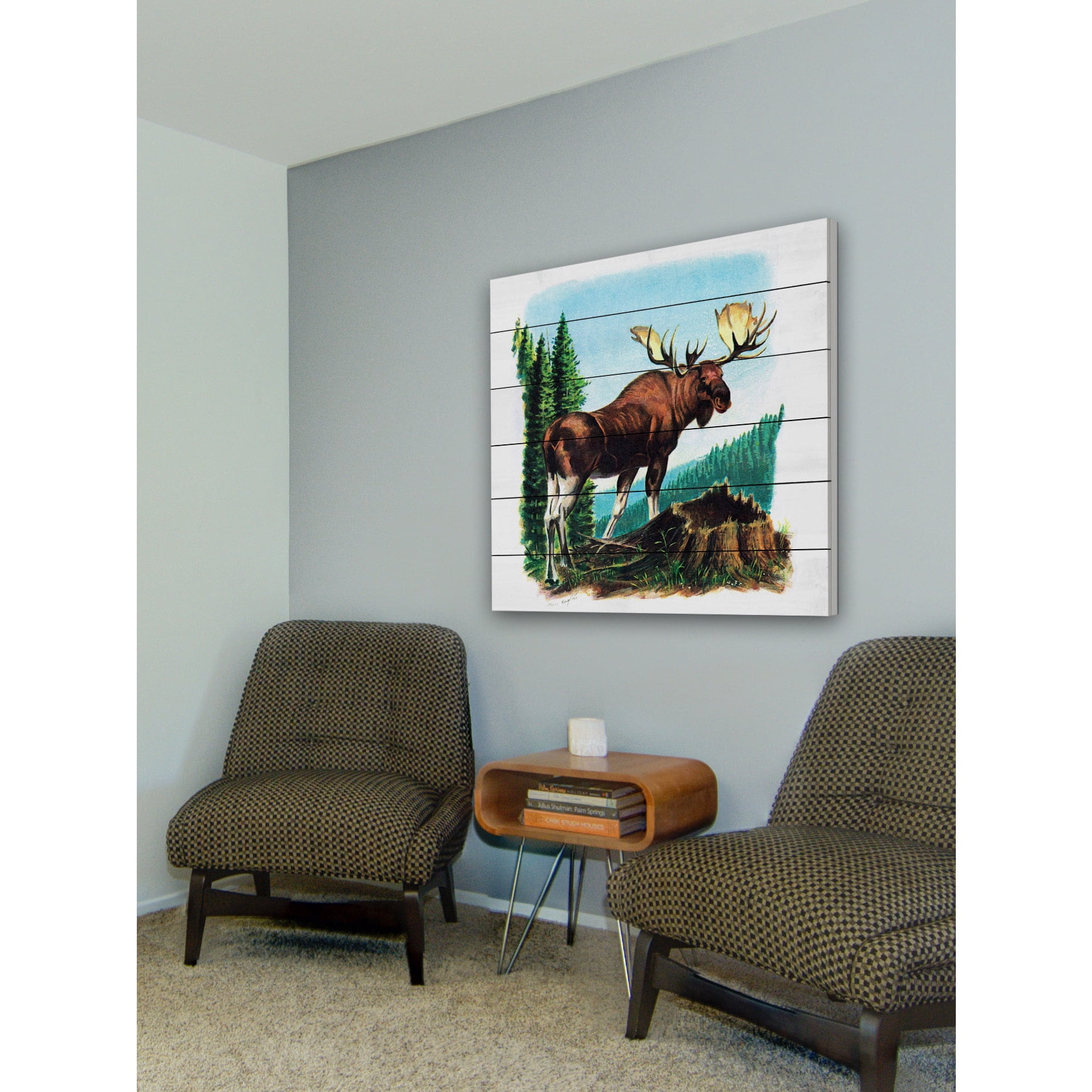 Marmont Hill "Twig Eater" Painting Print on White Wood