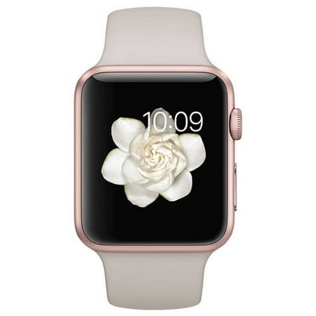 Apple Watch 42mm Rose Gold Aluminum Case with Stone Sport Band (Certified (Best Rated Watches In The World)