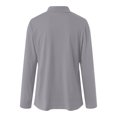 thumbnail image 5 of felwors Mock Neck Tops for Women Long Sleeve Basic Cute Fall Shirts Dressy Casual Lightweight Work Blouse Undershirt Light Gray, M, 5 of 5