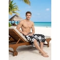 thumbnail image 4 of HAPPY BAY Men's Pareo Swim Trunk Surfing Sarong Long Beach Wrap One Size Black-N756 Summer Vacation Aloha, 4 of 6