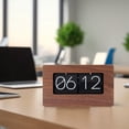 thumbnail image 4 of Digital Flip Down Clock, Flip Desk Clock 24 Hour Format Retro Easy To Read Battery Powered  for Home, 4 of 7