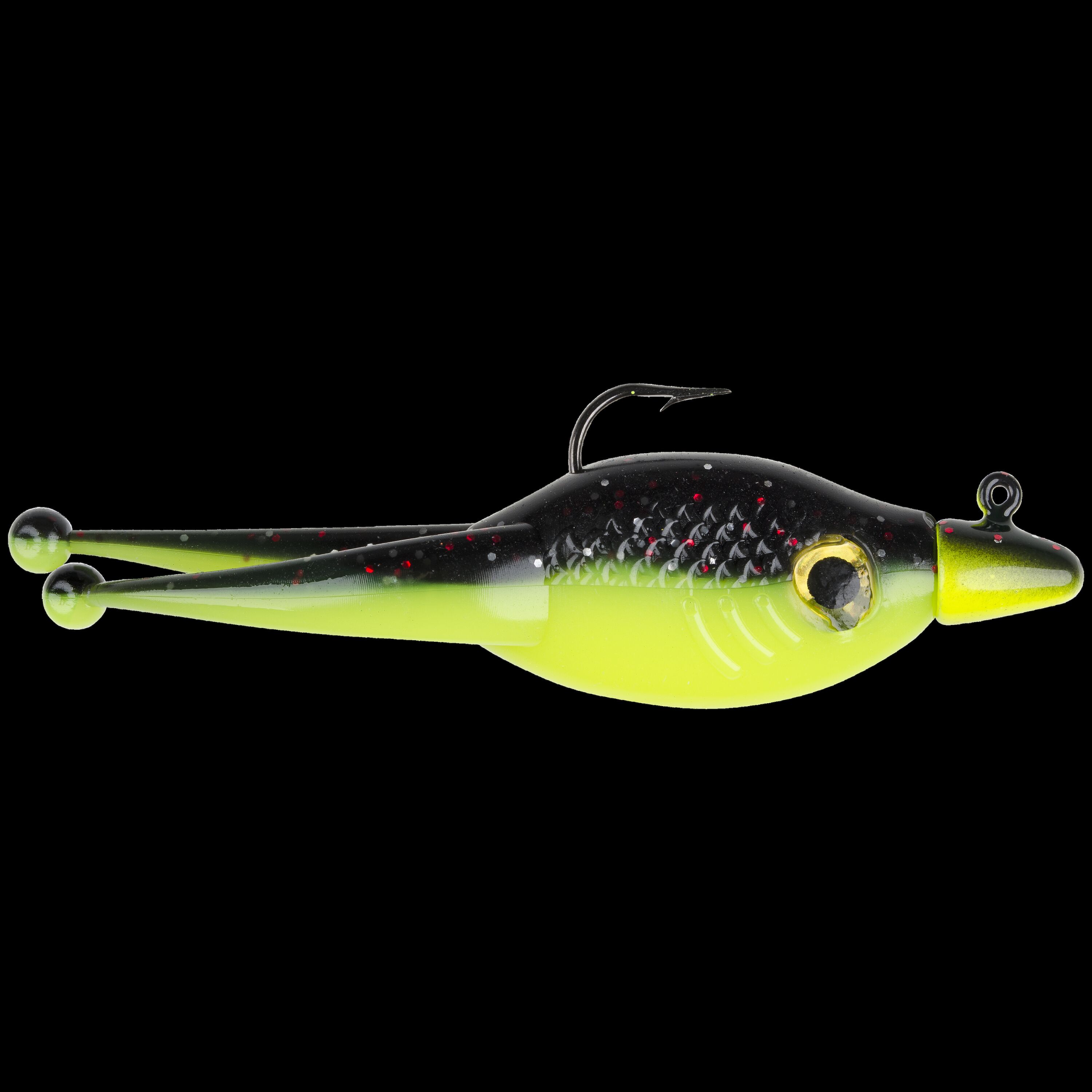 Strike King Mr. Crappie Scizzor Shad Jig Tuxedo Black Chartreuse 1 16th oz