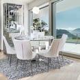 thumbnail image 3 of Furniture of America Bullock Upholstered Dining Chairs - Set of 2, White, 3 of 4