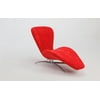 Reclining Chaise Lounge Chair-Color:Red