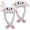 2PCS, variant on Bunny Hat Ear Moving Jumping Funny Plush Rabbit Hat Cute Animal Hat for Women Girls Cosplay Christmas Party