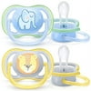 Philips AVENT Ultra Air Pacifier, 0-6 Months, Elephant,Lion, 4 Pack, SCF085/07
