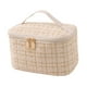 thumbnail image 5 of Bolsa de maquillaje, organizador, bolsa de aseo para niñas, bolsa de cosméticos portátil grande, estuche de viaje para cosméticos, bolsa de baño de , Beige, 5 of 9