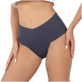 thumbnail image 2 of Puntoco Bragas para mujer, cintura alta, ropa interior sexy de encaje, cómodas y delgadas, bragas sólidas ahuecadas, 2 of 5