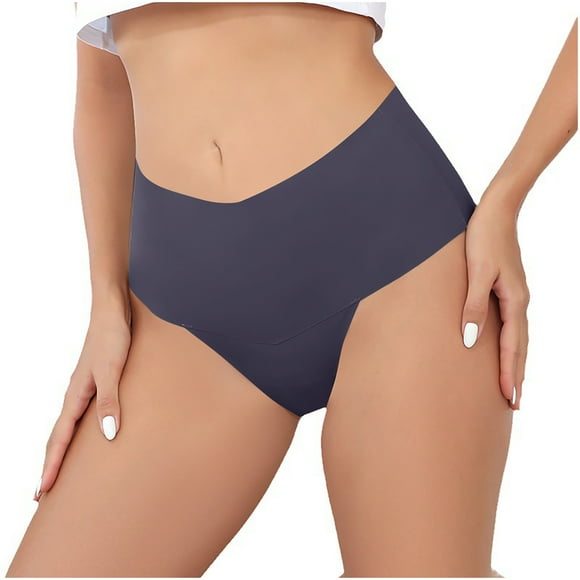 Bigersell Pregnancy Underwear Clearance Plus Size Panties Briefs Panty Style P-1453 Polyester Cheeky Panties High Waisted Thong Underwear Briefs High Waist Women's Panties Blue XL