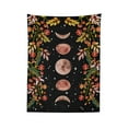thumbnail image 1 of Tapiz de poliéster con fase lunar para colgar en la pared, tapiz Retro de flores negras, decoración del hogar, tela de fondo, revestimiento de Decoración del hogar color natural 100x150cm Ounissouiy HA7125-02B, 1 of 6