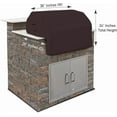 thumbnail image 4 of Covers & all Built-in Outdoor Grill Cover, Durable 12 Oz Waterproof Cover Max Material with Air Pocket & Elastic for Snug Fit (36" W x 26" D x 24" H Inches, Coffee), 4 of 6
