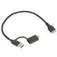 thumbnail image 3 of Garosa Data Transmission Cable TYPE‑C USB3.0 To Micro‑USB3.0 2‑in‑1 Hard Disk PVC Line, 3 of 8