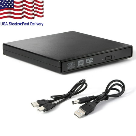 Slim Portable USB 2.0 Ultra External DVD-RW CD-RW Burner Writer Drive For PC