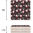 thumbnail image 3 of FMSHPON Merry Christmas Santa Claus Set of 6 Coaster for Drinks, Absorbent Ceramic Stone Coasters Cup Mat with Cork Base for Home Kitchen Room Coffee Table Bar Decor, 3 of 4