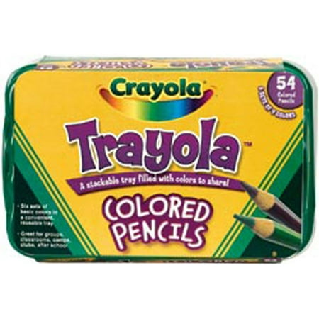 Crayola Trayola Bulk Colored Pencils Set, 54 Count, Storage (Best Pencils For Sketching Comics)