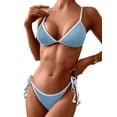 thumbnail image 1 of Traje de baño Bikini ZAFUL con lazo en triángulo y punto de látigo, 1 of 6
