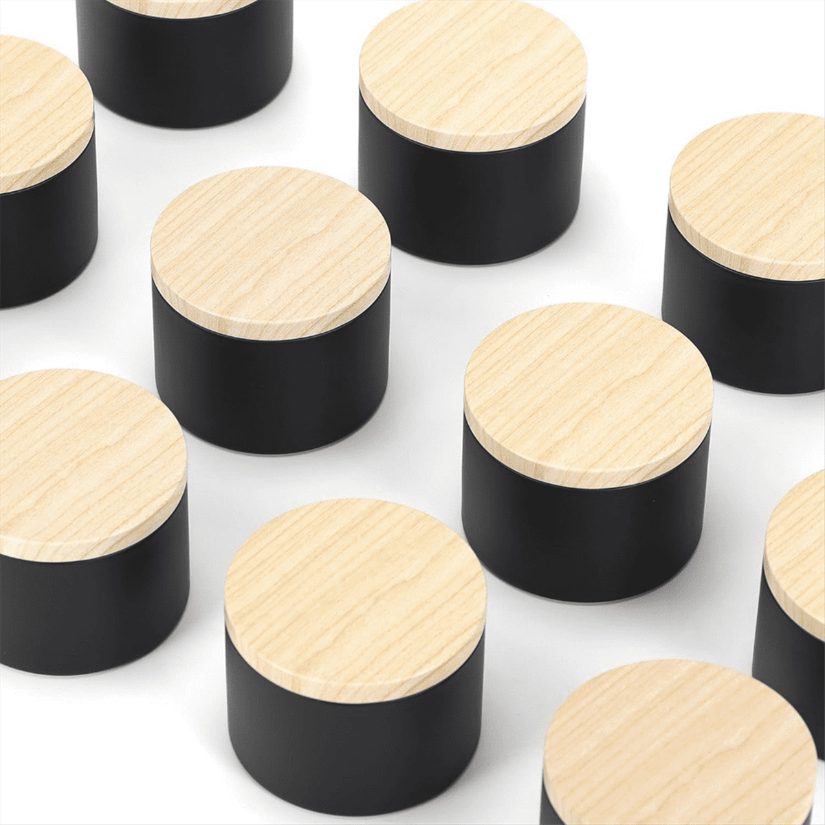 24 Pack 4 Oz Black Candle Tins with Lids, 4Oz Candle Jars for Making Candles Bulk