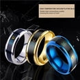 thumbnail image 4 of Temperature Ring Titanium Steel Mood Emotion Feeling Intelligent Temperature Sensitive Rings for Women Men, 4 of 8