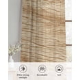 thumbnail image 6 of Country Farmhouse Sheer Curtains 63 Inch Length 2 Panels Set for Living Room/Bedroom, Vintage Brown Wooden Grain Kitchen Curtains Grommet Semi-Sheer Curtains Drapes Voile Window Treatments 42"x63"x2, 6 of 7