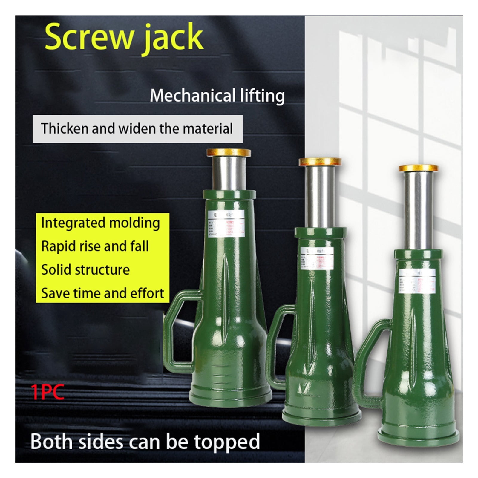 The Maximum Height Of Gear Stand Of 10 Tons Mechanical Hand Screw Jack Is 43cm ,Easy to Operate