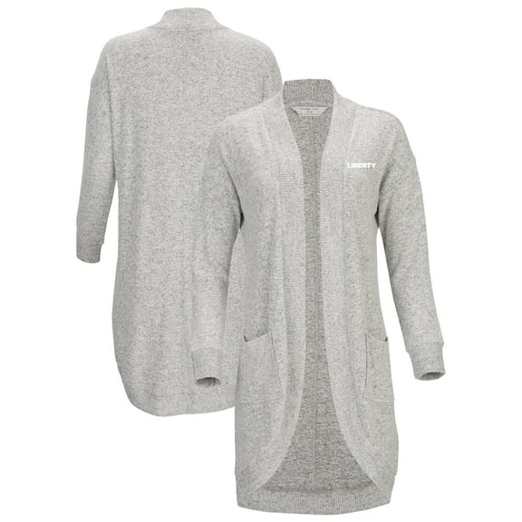 Women's Gray Liberty Flames Oversized Cuddle Tri-Blend Cardigan