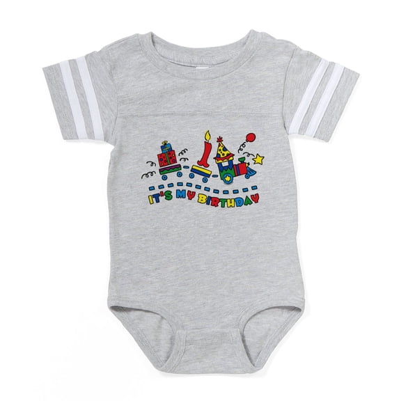 CafePress - Choo Choo 1St Birthday - Cute Infant Baby Football Bodysuit