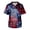 Dark Blue, variant on 4th Of July Scrubs Top for Men Casual Patriotic V-Neck Short Sleeve Graphic Printed Scrub Tops Summer Comfort Stretch Medical Workwear with Pockets Navy XXL
