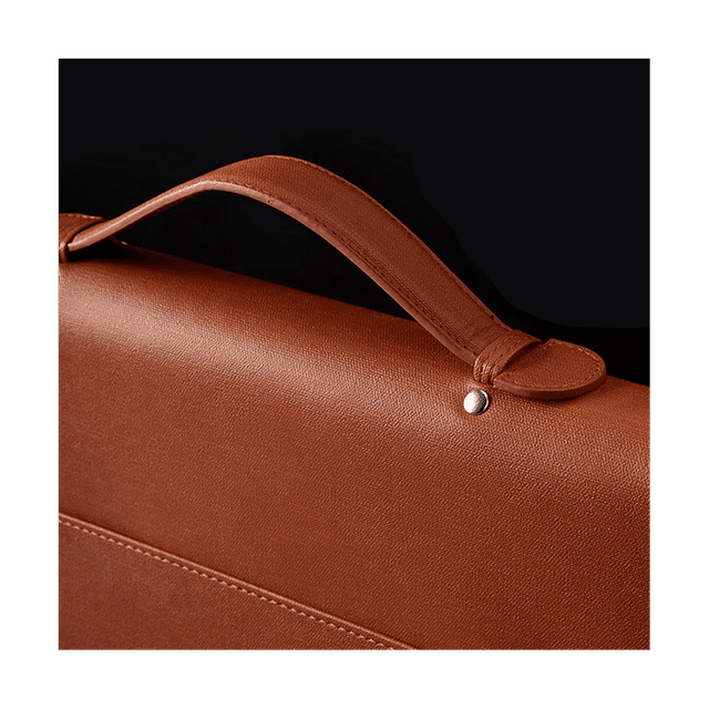 Zippered Portfolio Organizer, Leather Padfolio Binder, Professional Business Binder, Organizer for /Document (Black)