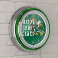 thumbnail image 3 of Trademark MIA1400-SMOKE University of Miami Chrome Double Rung Neon Clock - Smoke, 3 of 5