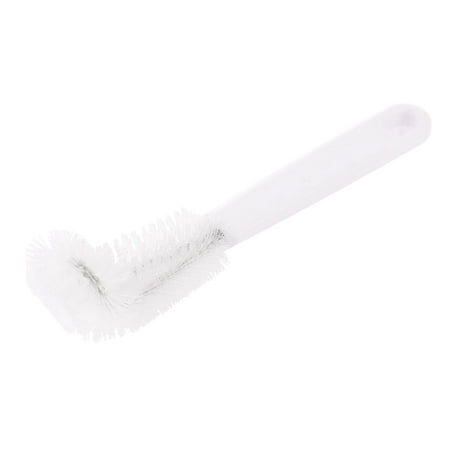 Unique Bargains 20cm Plastic Handle Nylon Bristles Test Beaker Bottle Wash Elbow Brush White