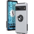 thumbnail image 1 of KOMI for Google Pixel 7 Case, Slim Fit Shockproof Protective Phone Case for Pixel 7, Military-Grade Drop Protection with Ring Kickstand [Magnetic Car Mount Feature] Case for Google Pixel 7 Silver, 1 of 5