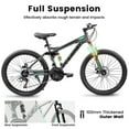 thumbnail image 7 of XXLYY 24 Inch Full Suspension Mountain Bike – 21-Speed Grip Shifters, High Carbon Steel Frame, Dual Disc Brakes, All-Terrain Tires – Unisex for Adults, Men & Women – Ideal for Trail & Outdoor Riding, 7 of 7