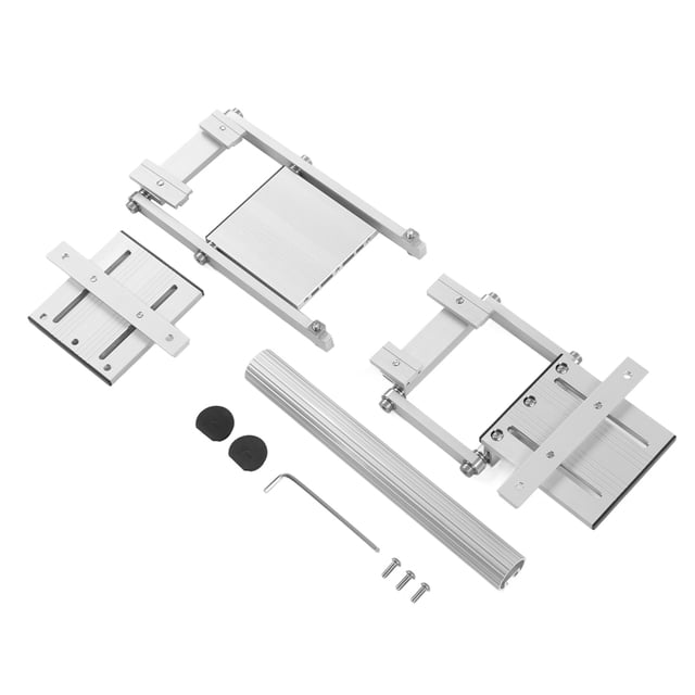 Circular Saw Guide Rail System, Rigorous Structure 2 Layer Adjustable Powerful Push Pull Circular Saw Guide Table Rail Track with Clip for 30 Chutes