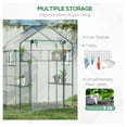thumbnail image 5 of Walk-in Greenhouse Outdoor, Portable Garden Green House with Shelves & Trellis, Mini Plant Nursery for Vegetables, Flowers, Seed Starting Clear + Plastic, 5 of 9